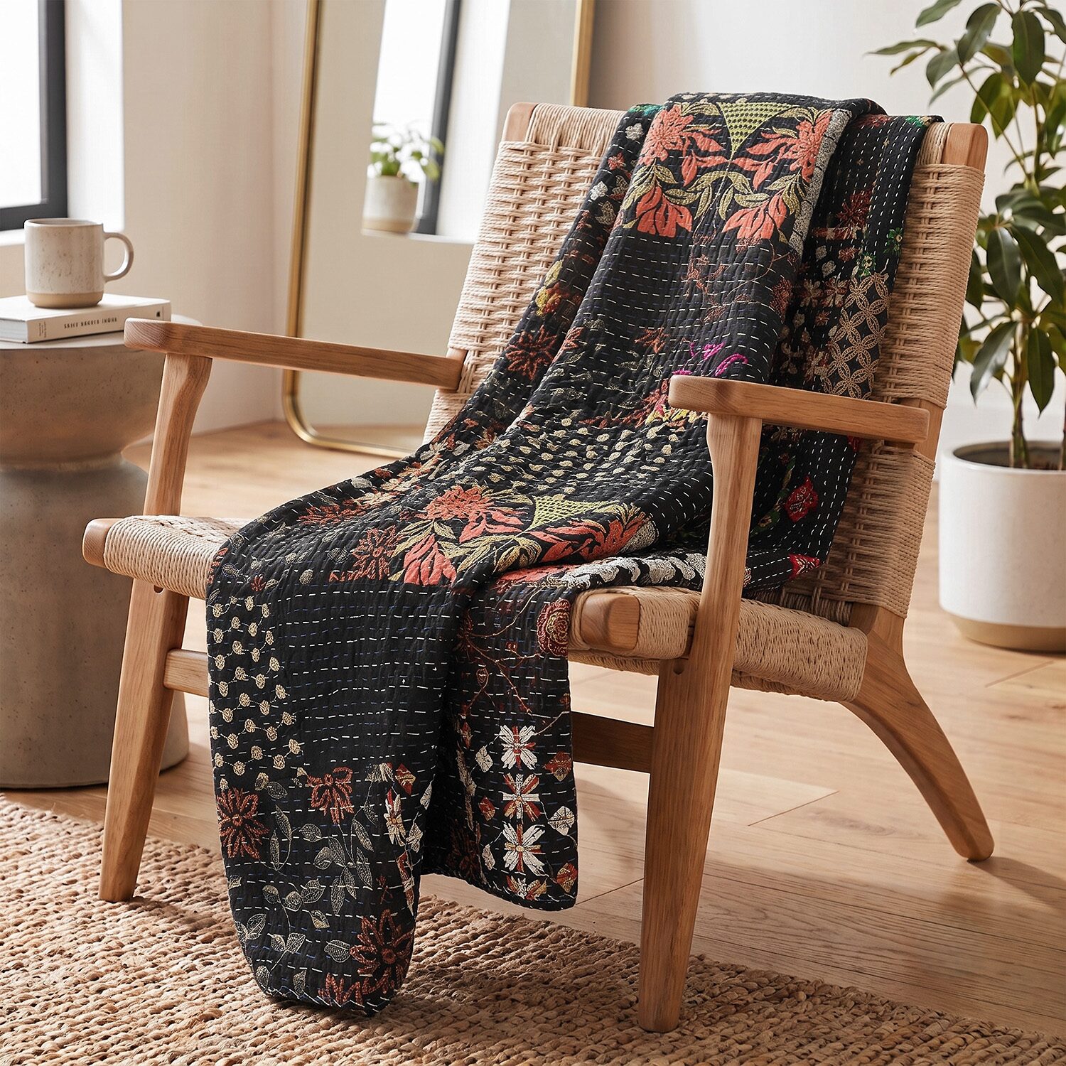 LR Home Kher Patchwork Midweight Throw