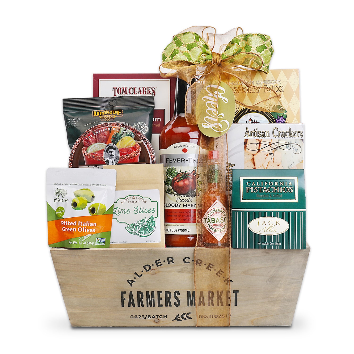 Alder Creek Bloody Mary Wood Crate Gift Set