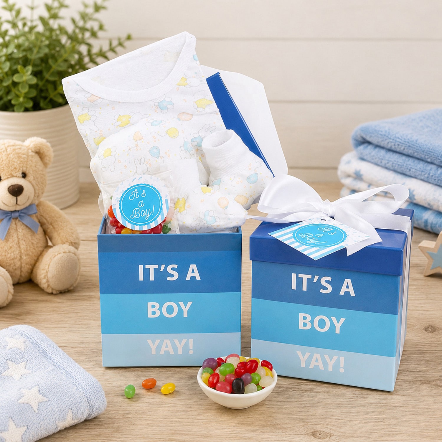 Alder Creek Its A Boy Baby Gift Box Food Set