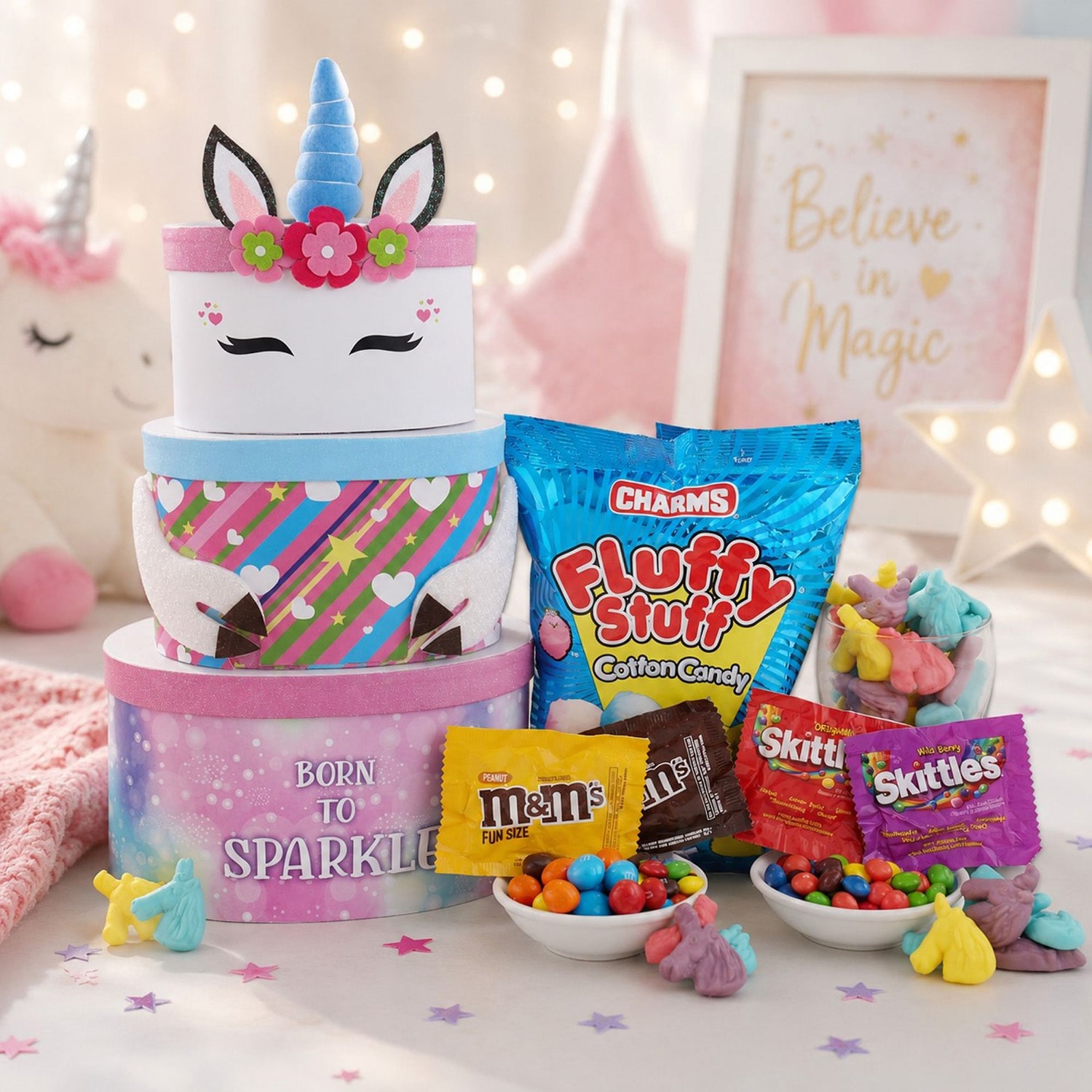 Alder Creek Born To Sparkle Unicorn Tower Food Set
