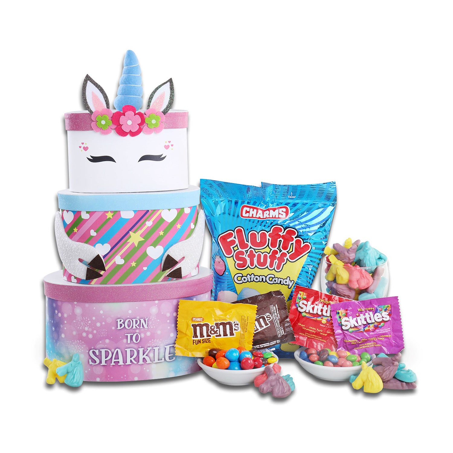 Alder Creek Born To Sparkle Unicorn Tower Food Set