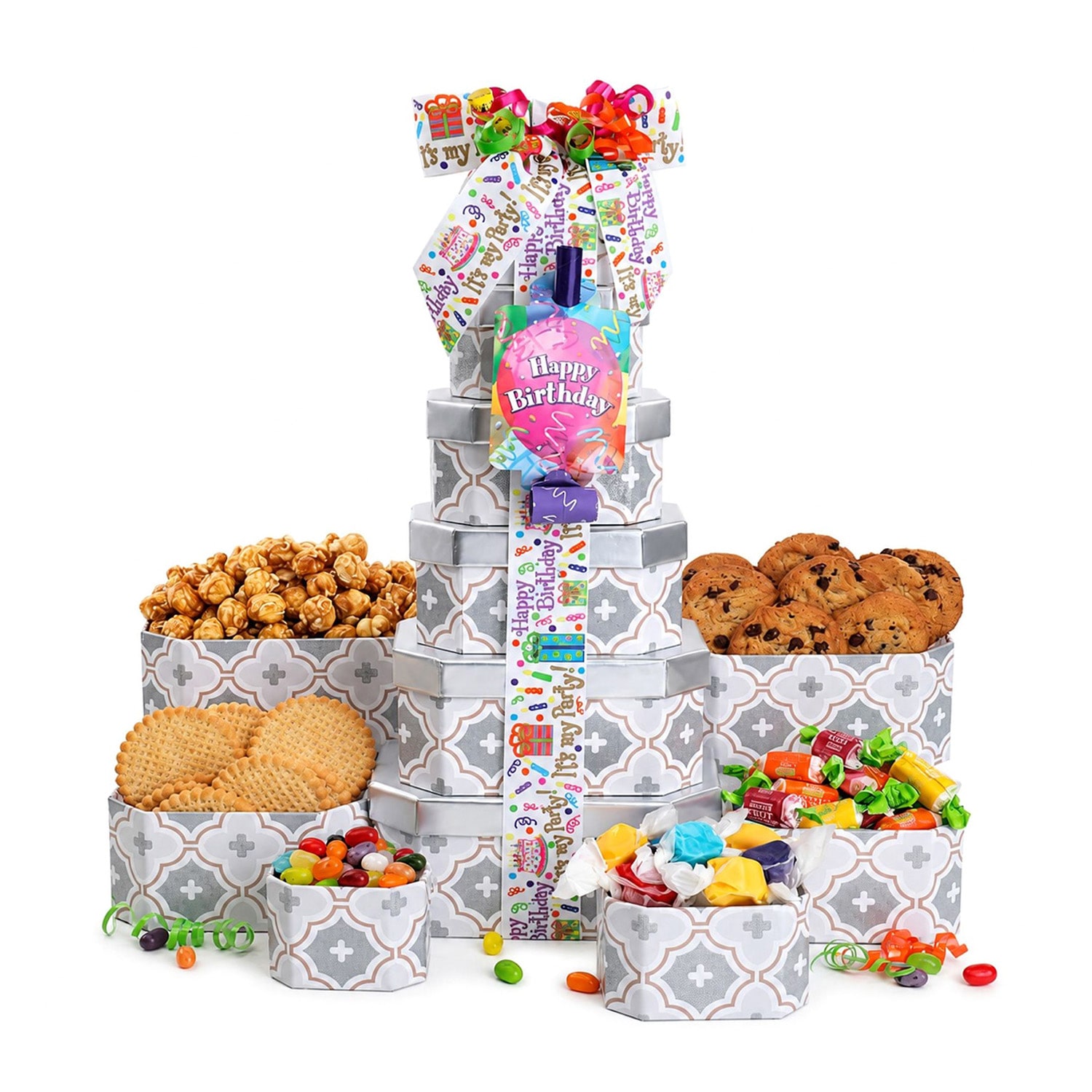 Alder Creek Birthday Celebrations 7 High Gift Tower Food Set