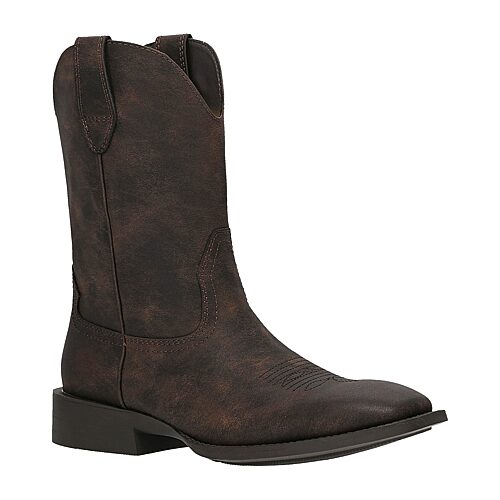 Frye And Co Mens Garrett Block Heel Cowboy Boots In Brown
