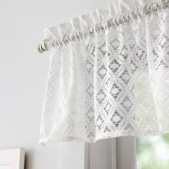 Martha Stewart Canterbury Lace 3-pc. Rod Pocket Kitchen Curtains & Drapes Window Set