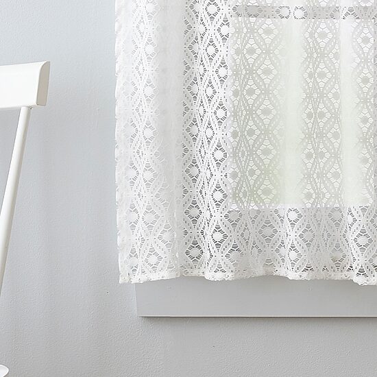 Martha Stewart Canterbury Lace 3-pc. Rod Pocket Kitchen Curtains & Drapes Window Set