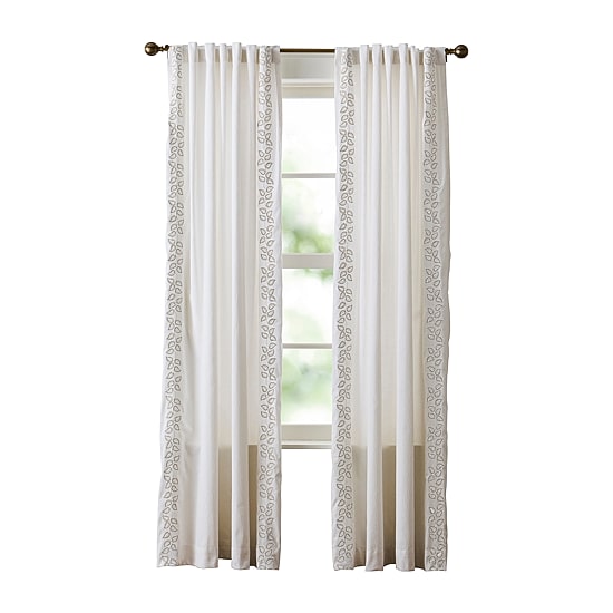 Martha Stewart Plume Back Tab Light-Filtering Set of 2 Curtain Panel