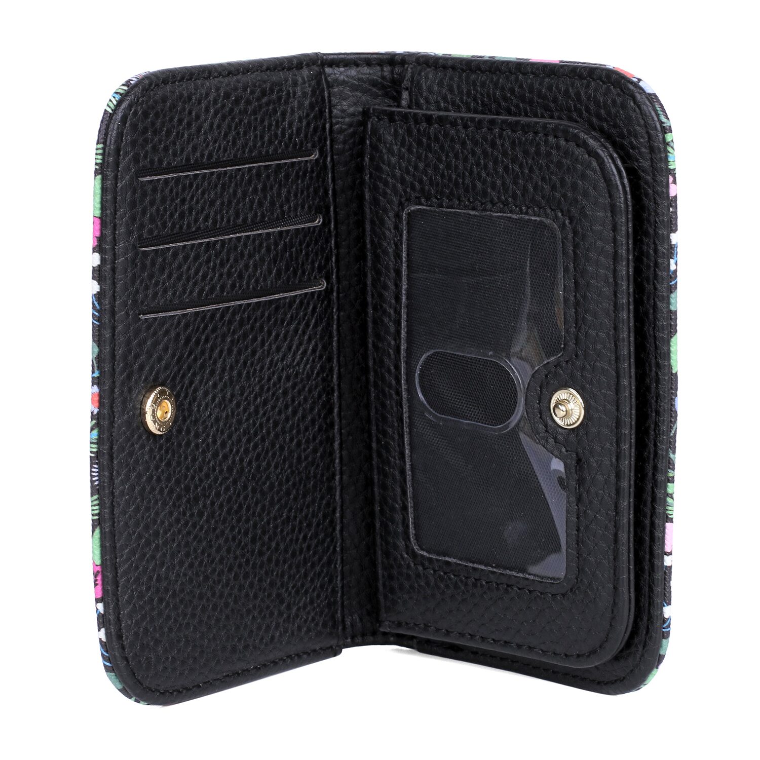 Julia Buxton Snap Womens RFID Blocking Indexer Wallet