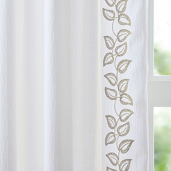 Martha Stewart Plume Back Tab Light-Filtering Set of 2 Curtain Panel