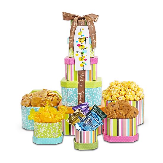 Alder Creek Thank You Treats Tower Gift Set