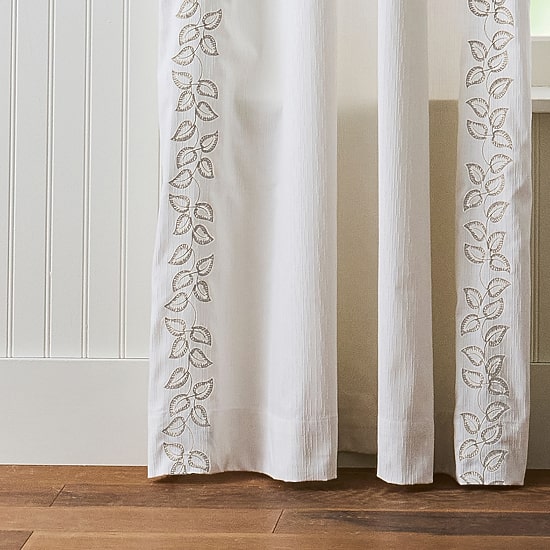 Martha Stewart Plume Back Tab Light-Filtering Set of 2 Curtain Panel