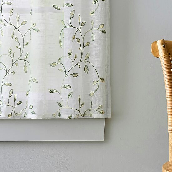 Martha Stewart Durham Embroidery 3-pc. Rod Pocket Kitchen Curtains & Drapes Window Set