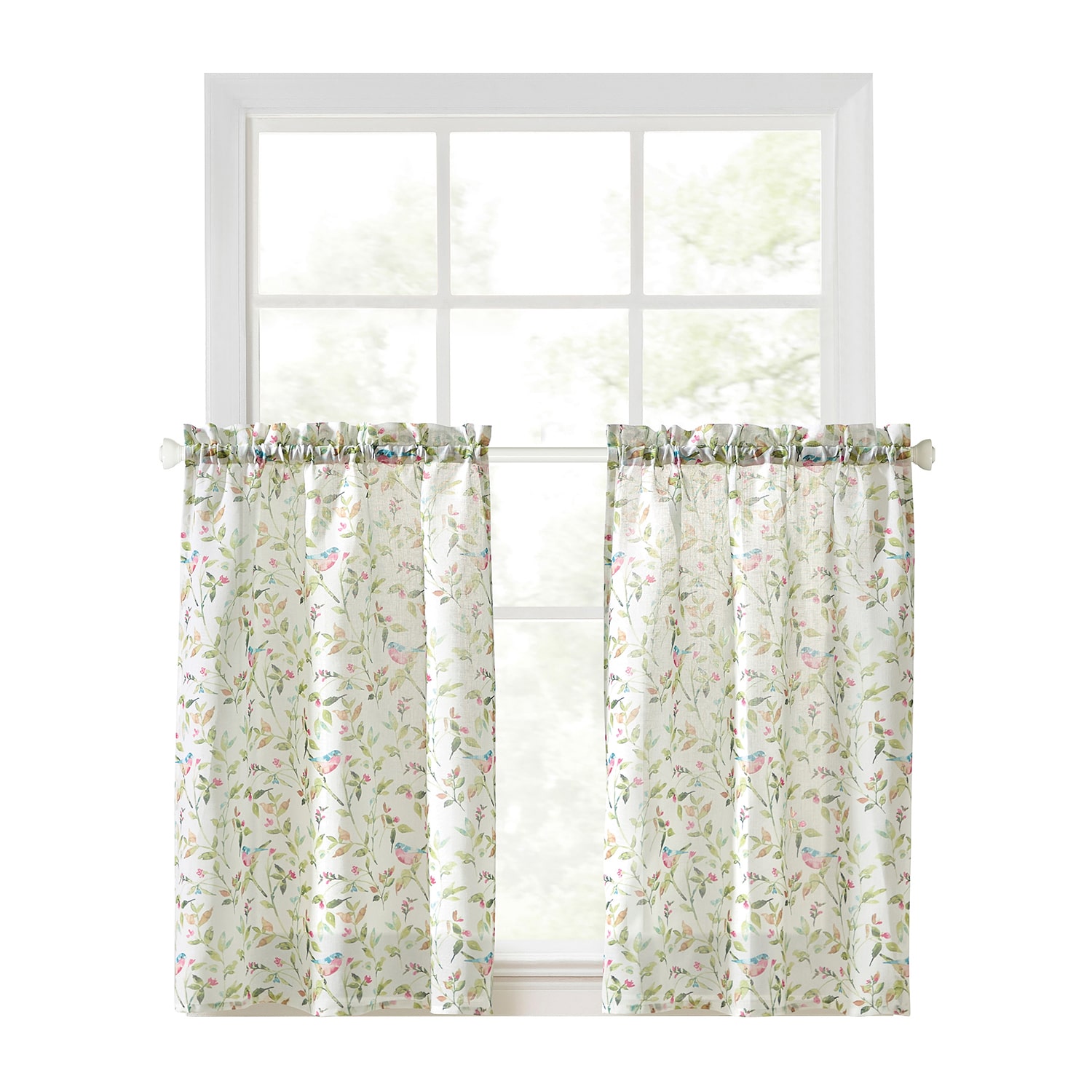 Martha Stewart Kensington Garden 2-pc. Rod Pocket Window Tier