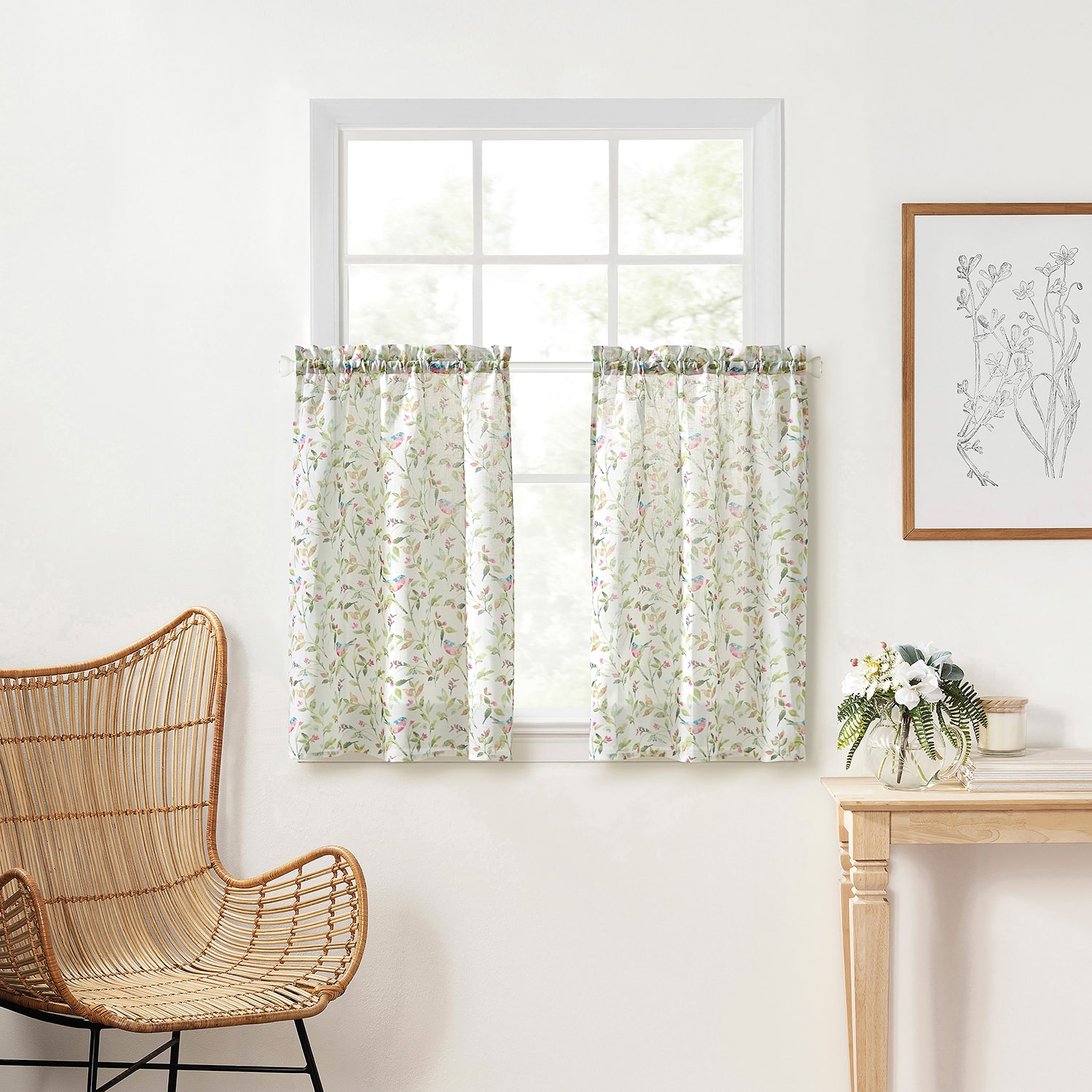 Martha Stewart Kensington Garden 2-pc. Rod Pocket Window Tier
