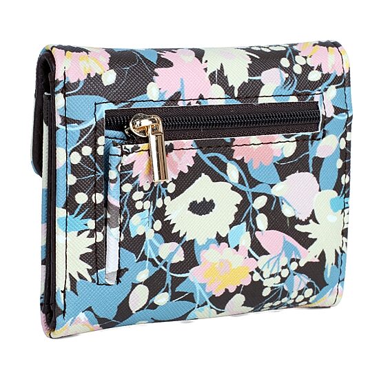 Julia Buxton Mini Womens RFID Blocking Trifold Wallet