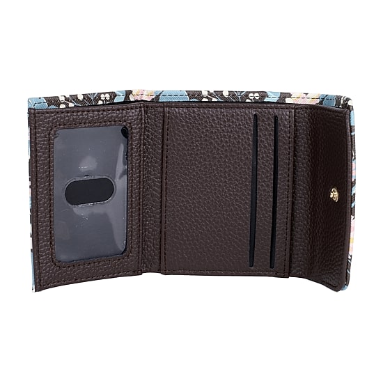 Julia Buxton Mini Womens RFID Blocking Trifold Wallet