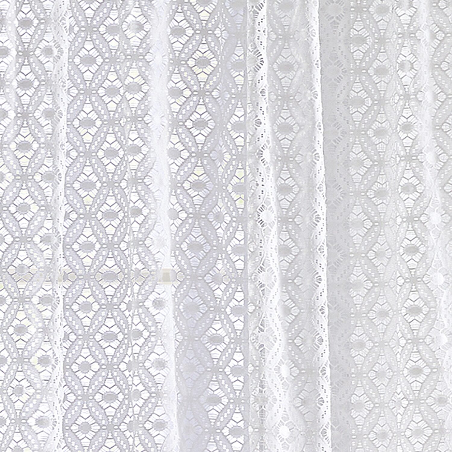Martha Stewart Canterbury Lace Rod Pocket Sheer Set of 2 Curtain Panel