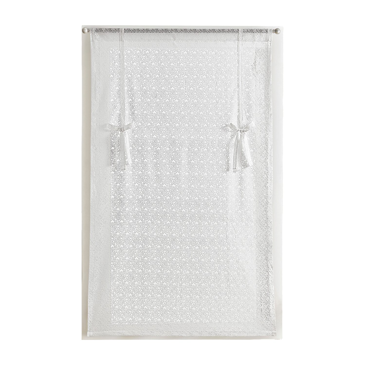 Martha Stewart Estelle Allover Lace Sheer Rod Pocket Single Tie-Up Shade