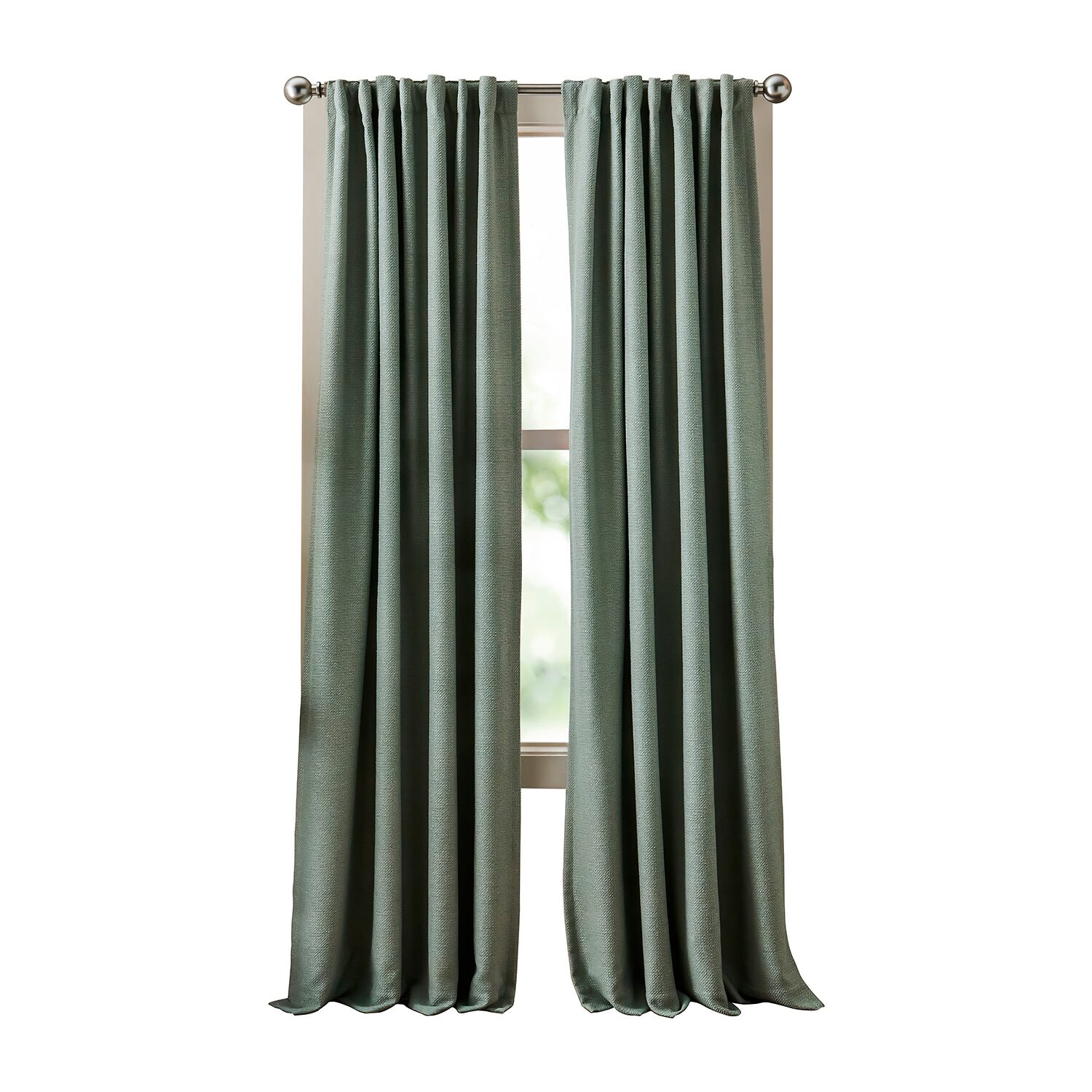 Martha Stewart Bethune Back Tab Blackout Set of 2 Curtain Panel