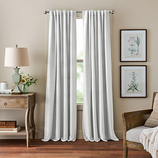 Martha Stewart Bethune Back Tab Blackout Set of 2 Curtain Panel