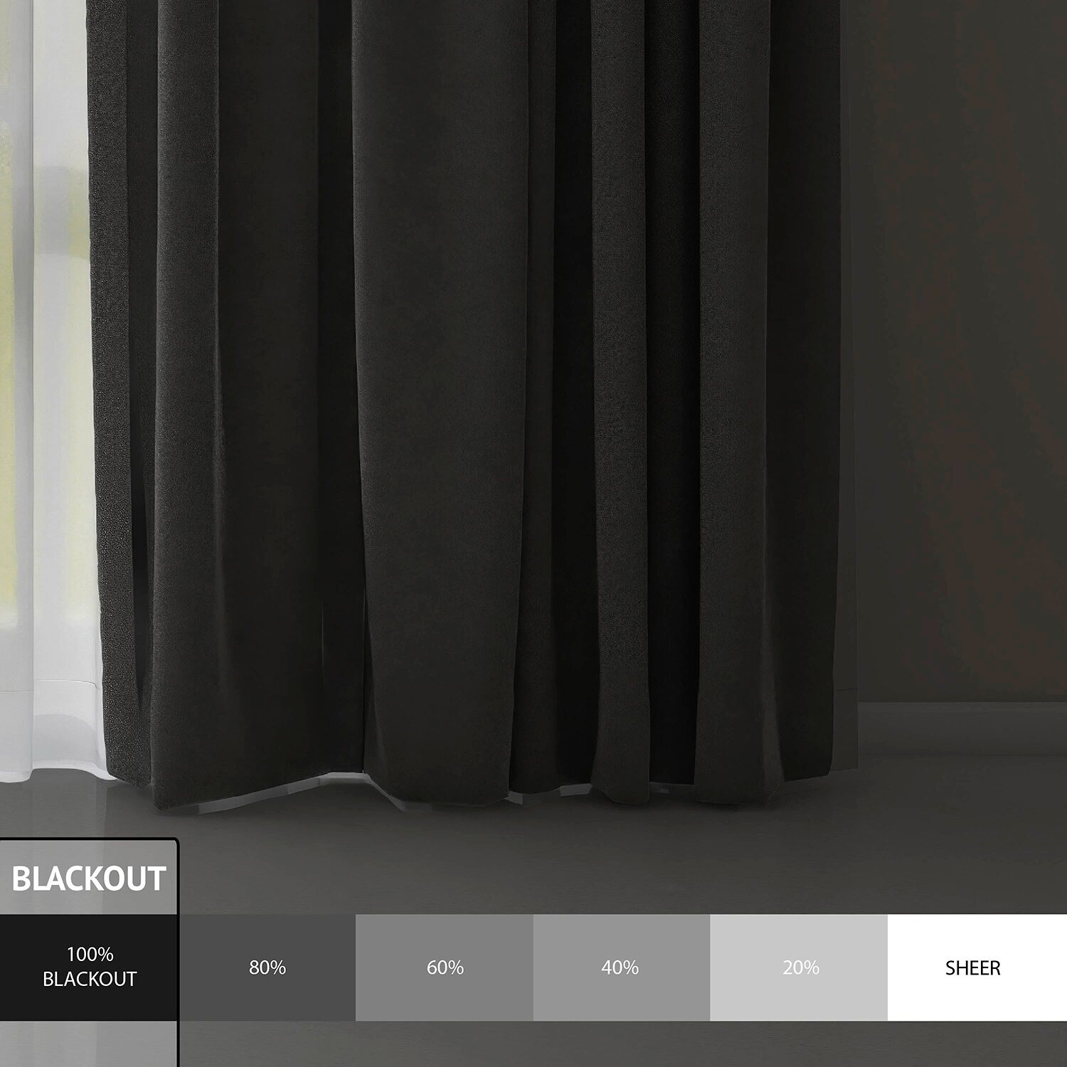 Martha Stewart Bethune Back Tab Blackout Set of 2 Curtain Panel