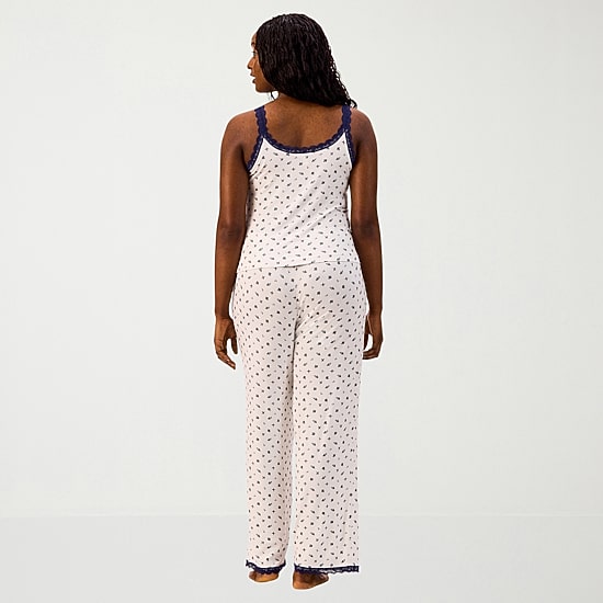 Martha Stewart Womens V-Neck Sleeveless 3-pc. Pajama Set