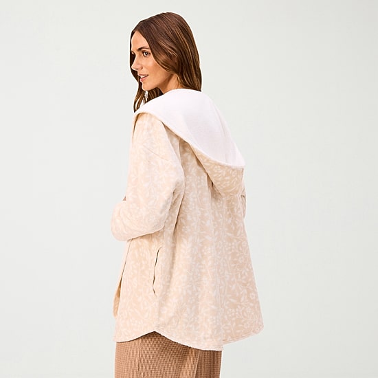 Martha Stewart Womens Hooded Long Sleeve 1 Pair Pajama Top