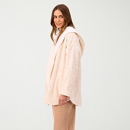 Martha Stewart Womens Hooded Long Sleeve 1 Pair Pajama Top
