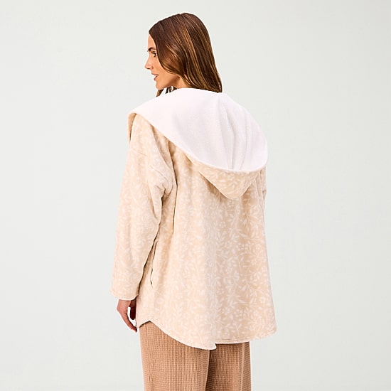 Martha Stewart Womens Hooded Long Sleeve 1 Pair Pajama Top