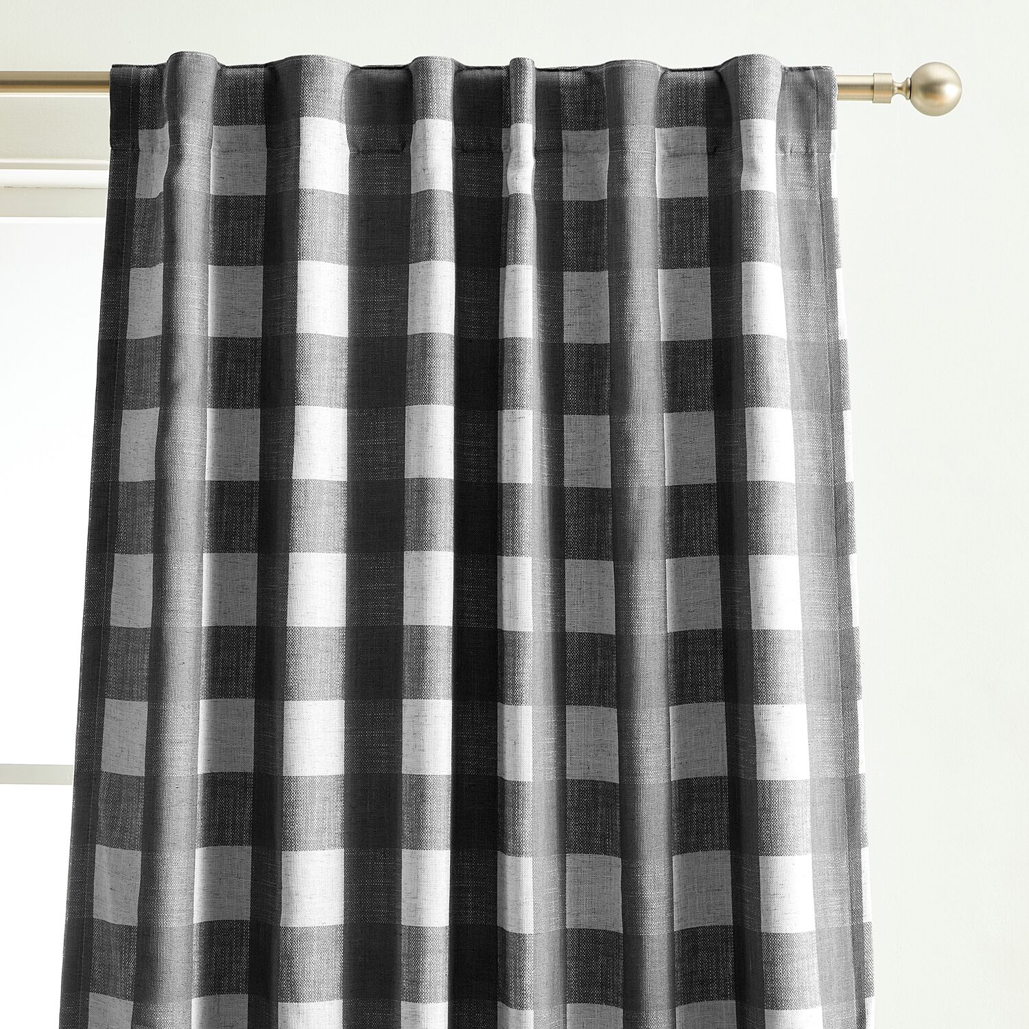 Threadmade Grainger Rod Pocket Back Tab Energy Saving Blackout Single Curtain Panel