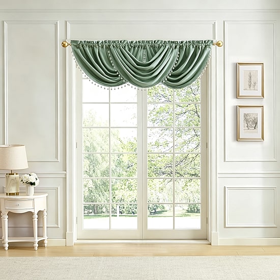 Lenox Imperial Faux Silk Waterfall Window Valance