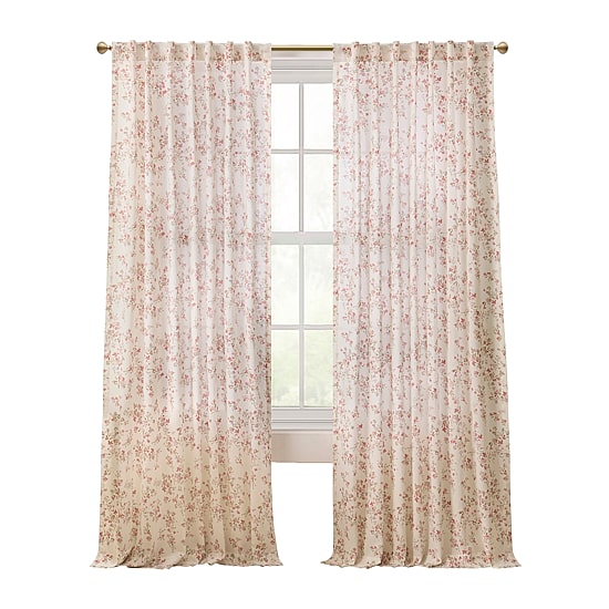 Peri Home Confetti Floral Set With Tot Back Tab Light-Filtering Set of 2 Curtain Panel