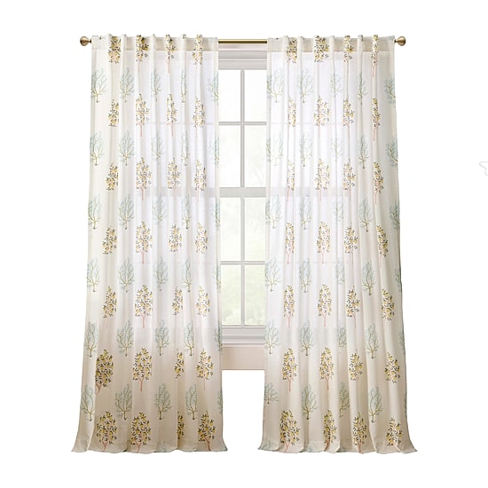 Peri Home Trees Set With Tote Back Tab Light-Filtering Set of 2 Curtain Panel