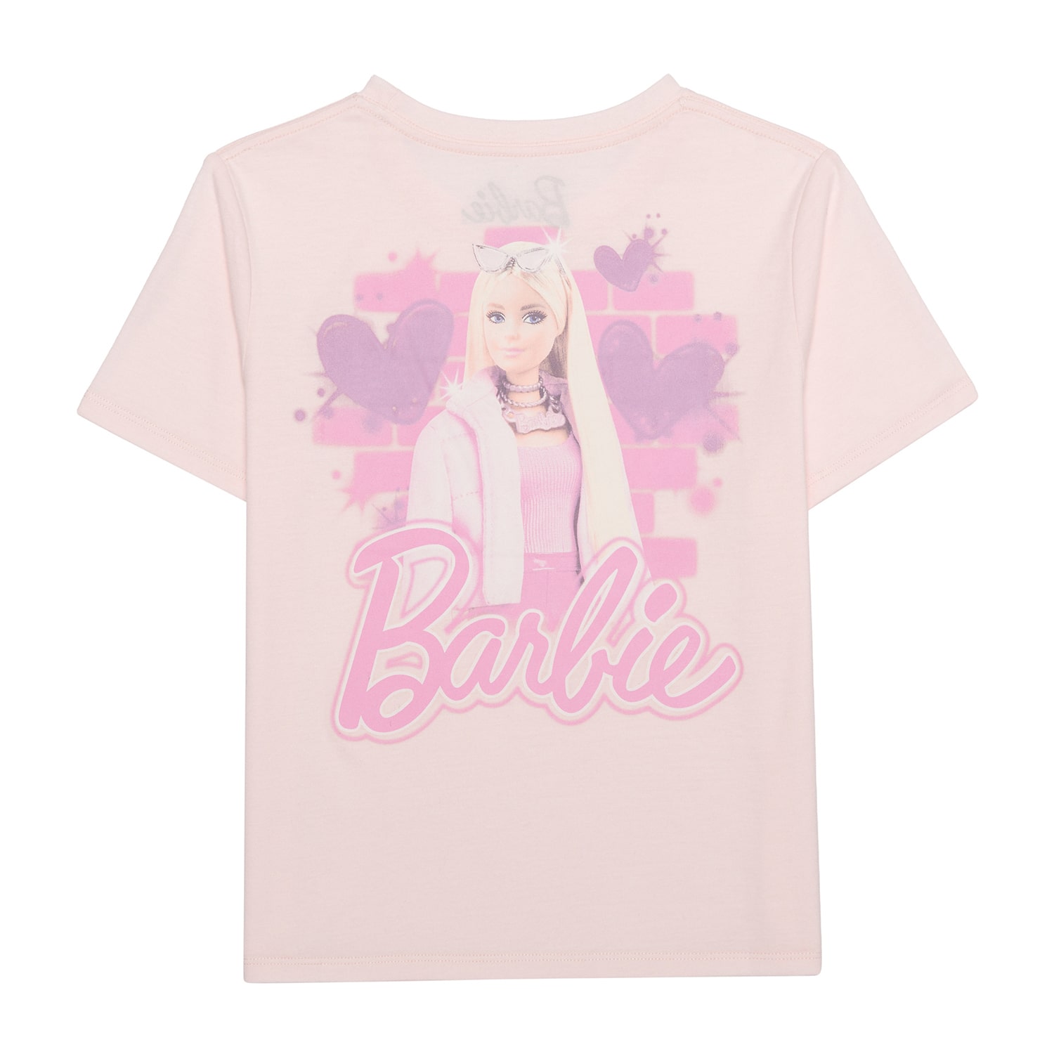 Little & Big Kid Girls Crew Neck Short Sleeve Regular Fit Barbie Graphic T-Shirt