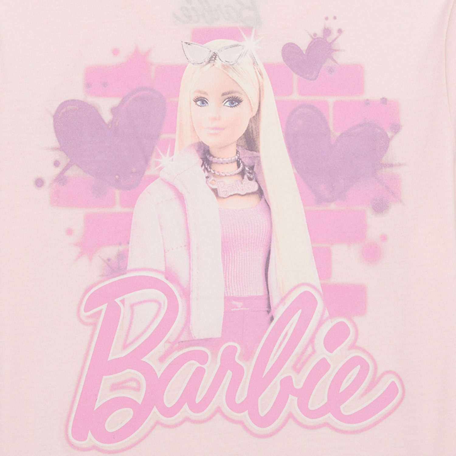 Little & Big Kid Girls Crew Neck Short Sleeve Regular Fit Barbie Graphic T-Shirt
