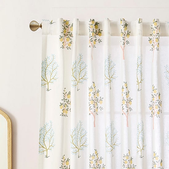 Peri Home Trees Set With Tote Back Tab Light-Filtering Set of 2 Curtain Panel