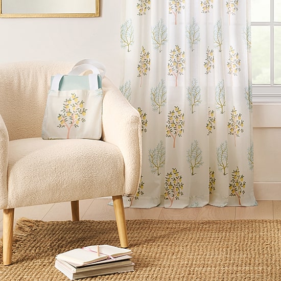 Peri Home Trees Set With Tote Back Tab Light-Filtering Set of 2 Curtain Panel