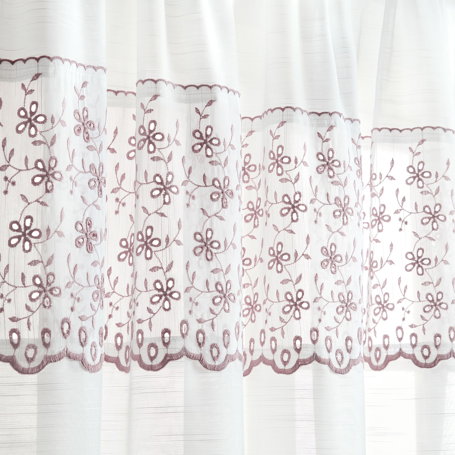 Martha Stewart Fairford Rod Pocket Sheer Set of 2 Curtain Panel