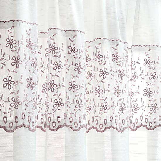 Martha Stewart Fairford Rod Pocket Sheer Set of 2 Curtain Panel