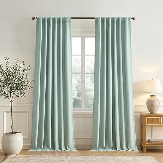 Lenox Serene Rod Pocket Back Tab Blackout Single Curtain Panel