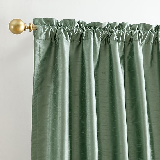 Lenox Imperial Faux Silk Rod Pocket Window Curtain