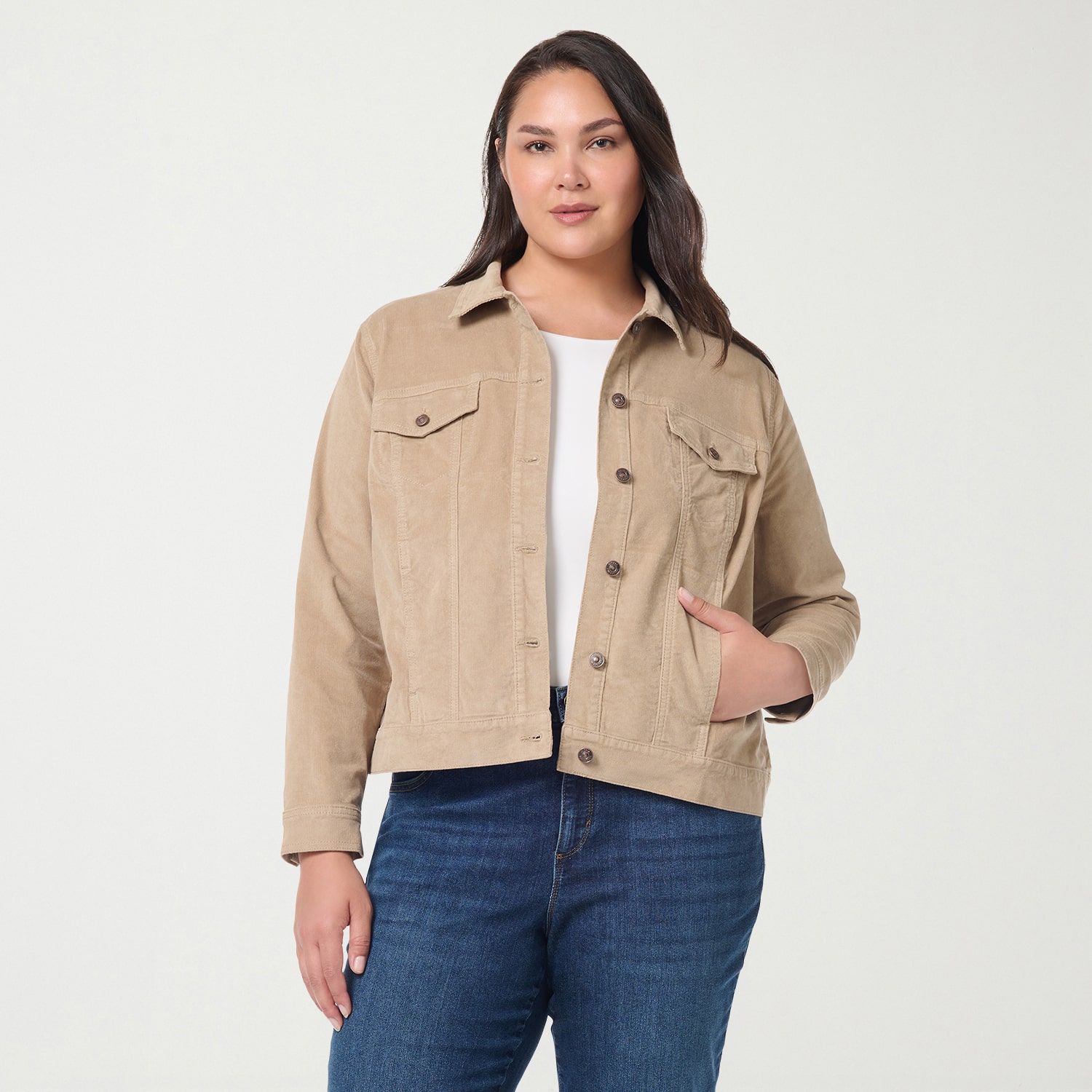 Gloria Vanderbilt Amanda Womens Plus Midweight Jacket
