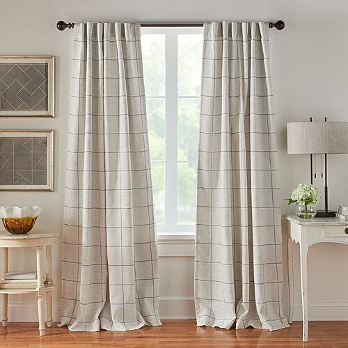 Threadmade Brighton Rod Pocket Back Tab Energy Saving Blackout Single Curtain Panel, One Size, Gray