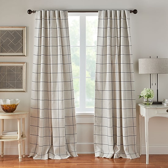 Threadmade Brighton Rod Pocket Back Tab Energy Saving Blackout Single Curtain Panel