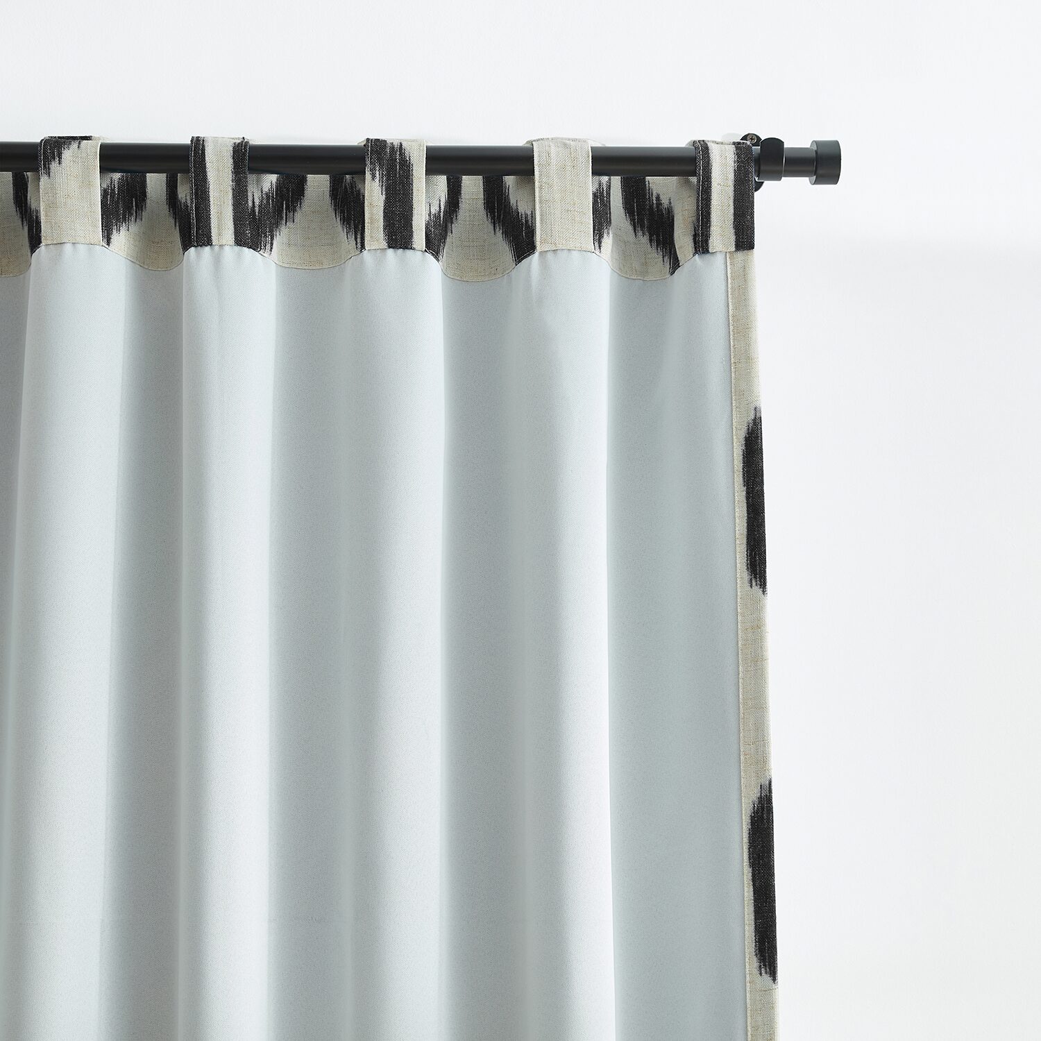 Threadmade Renzo Rod Pocket Back Tab Blackout Single Curtain Panel