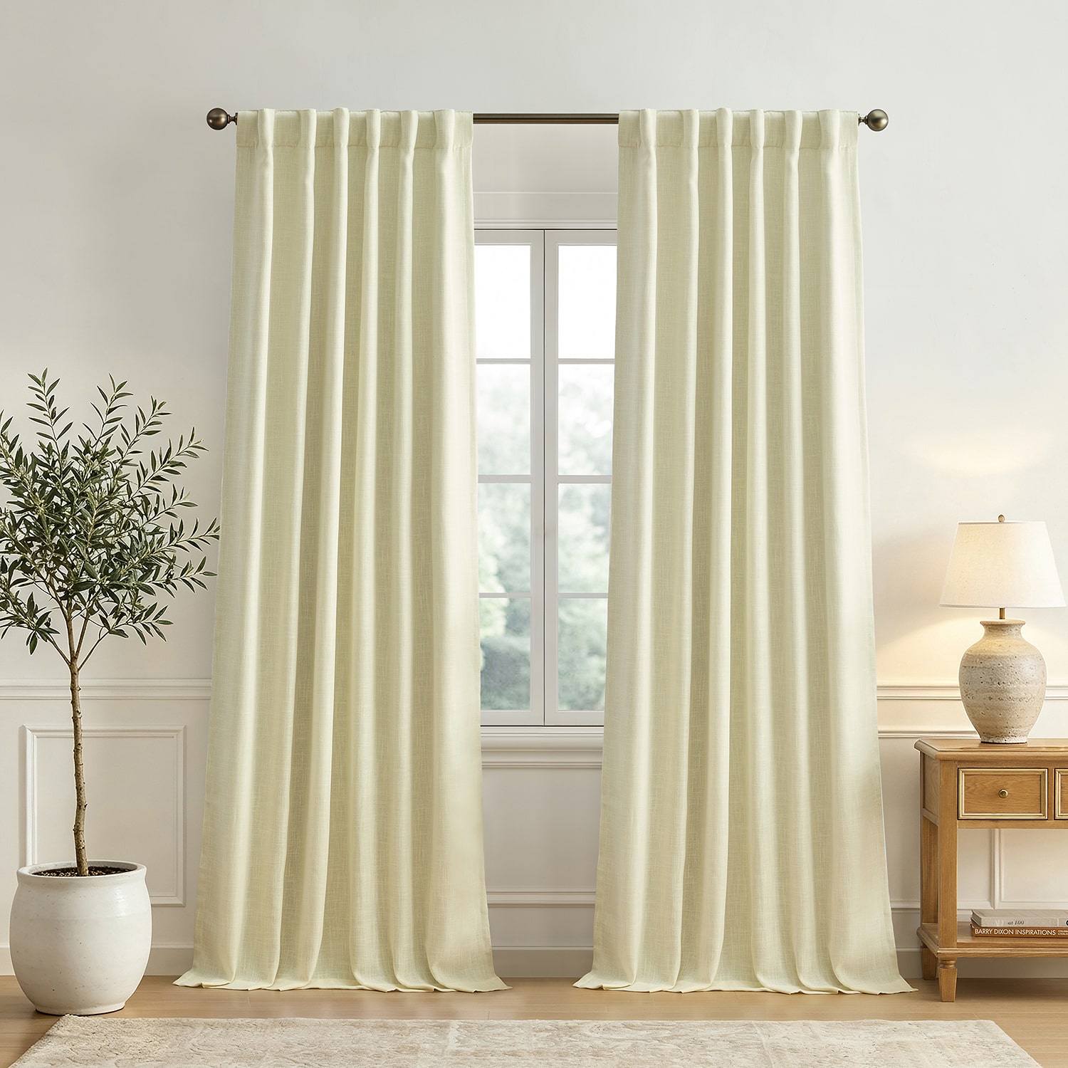 Lenox Serene Rod Pocket Back Tab Blackout Single Curtain Panel