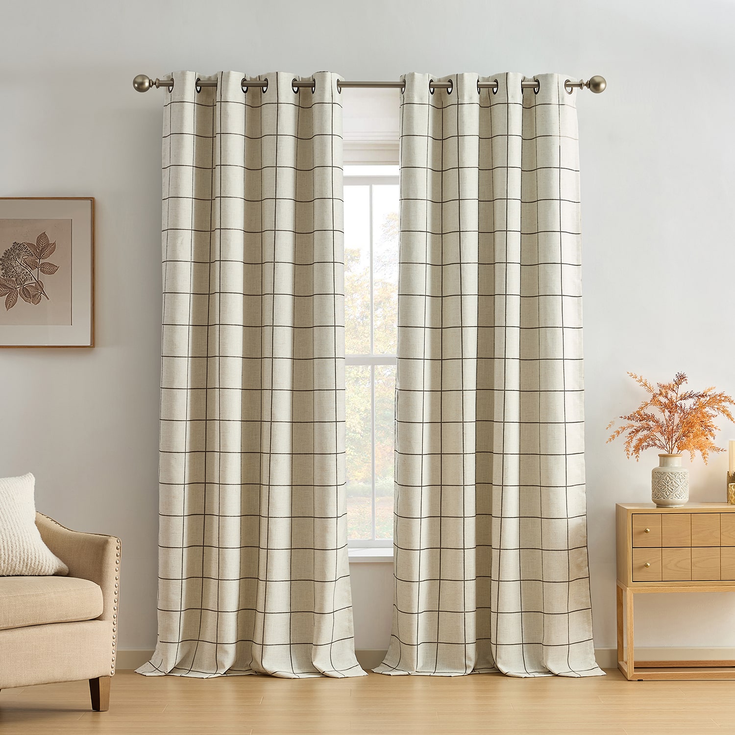 Threadmade Brighton Grommet Top Blackout Single Curtain Panel