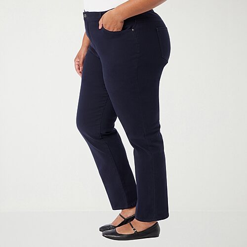 Gloria Vanderbilt Amanda Womens Plus High Rise Slim Fit Jean In Blue
