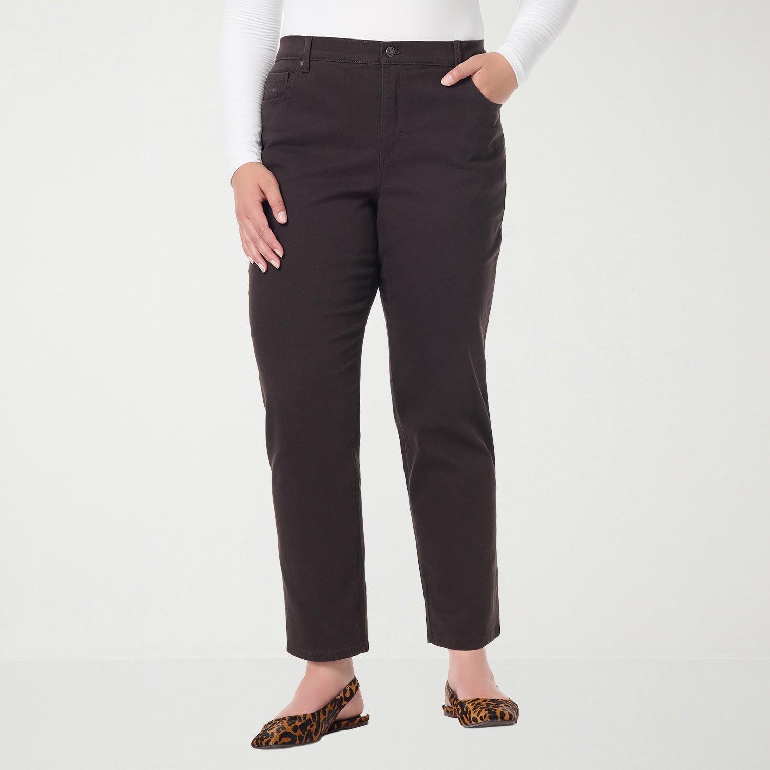 Gloria Vanderbilt Amanda Womens Plus High Rise Slim Fit Jean