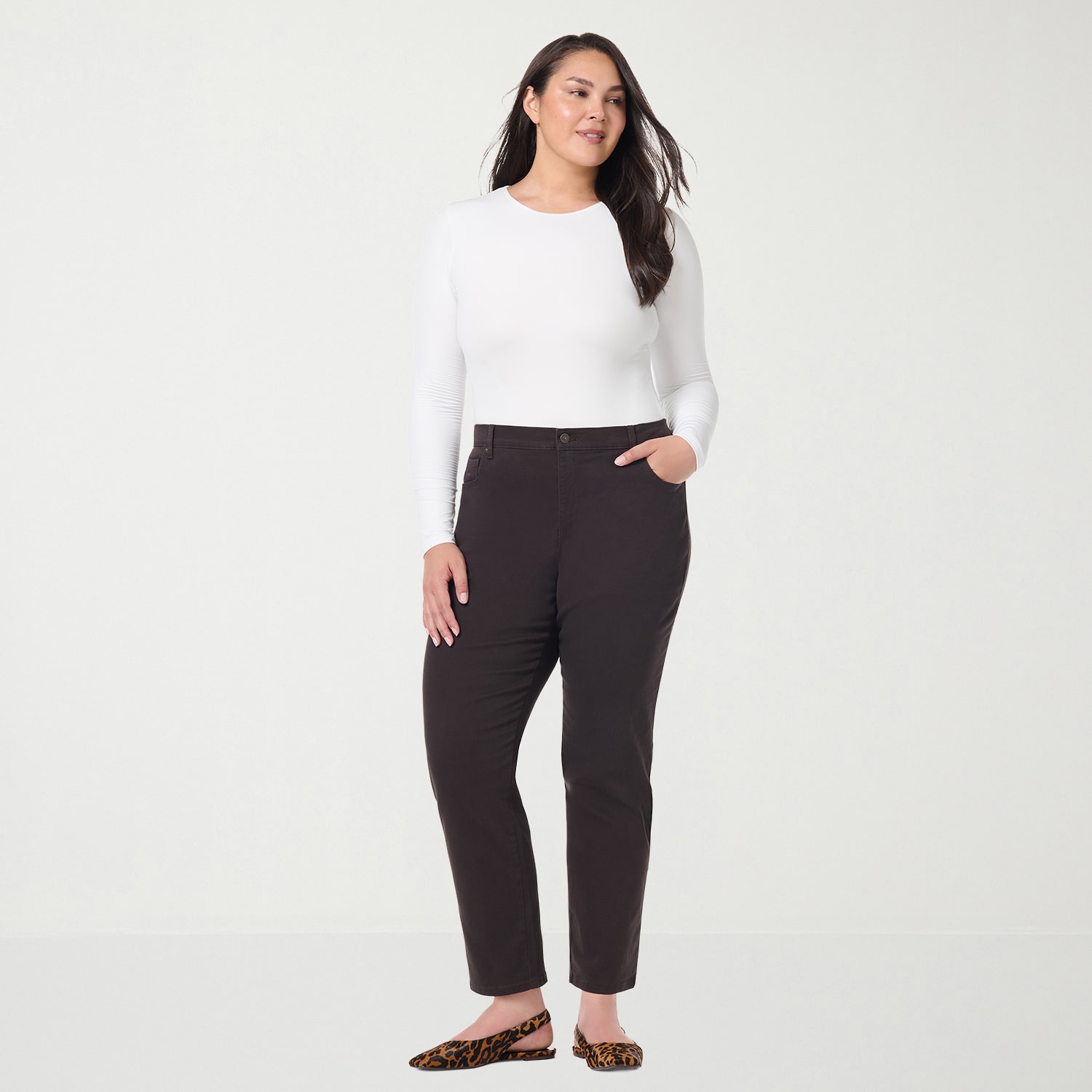 Gloria Vanderbilt Amanda Womens Plus High Rise Slim Fit Jean