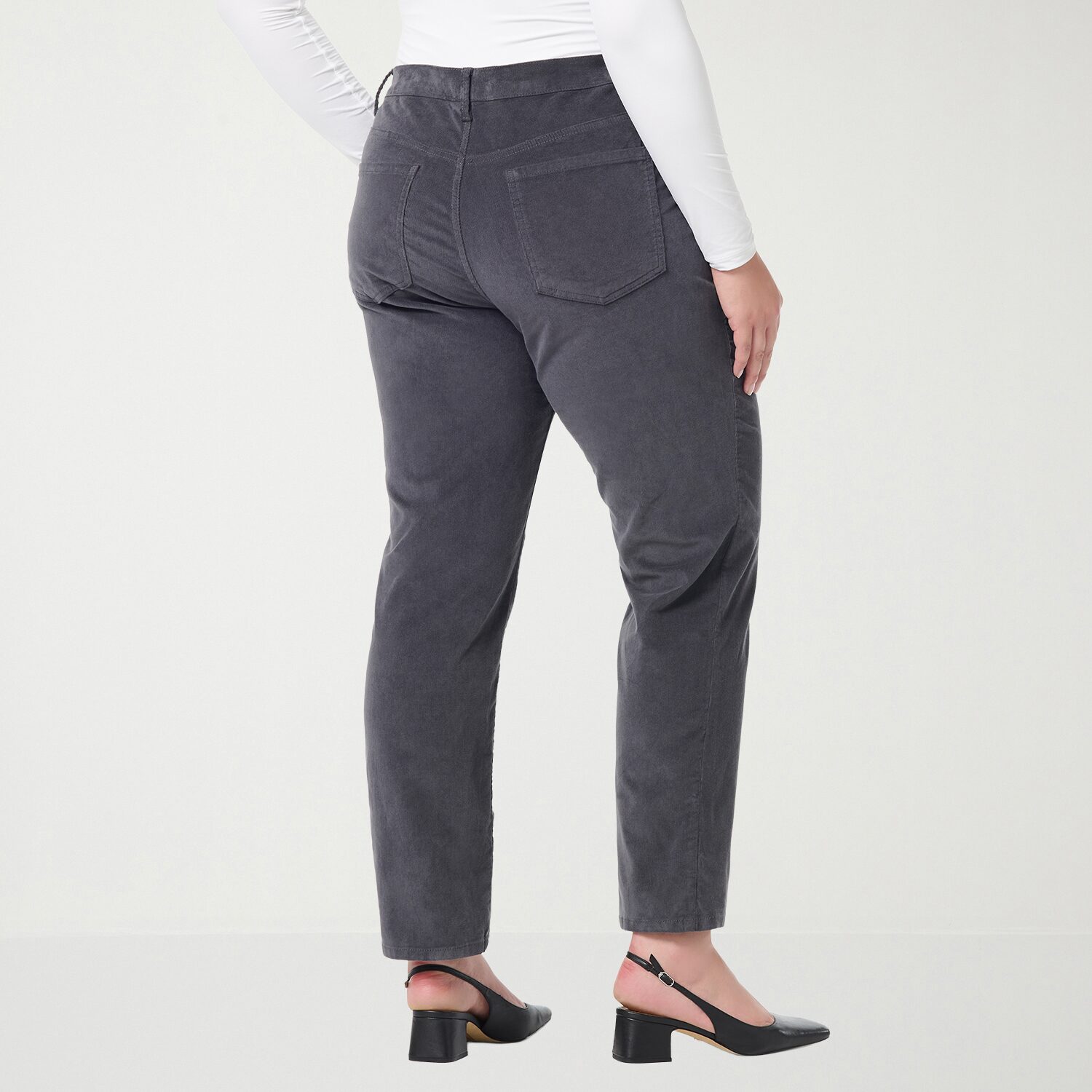 Gloria Vanderbilt Amanda Womens Plus High Rise Straight Corduroy Pant